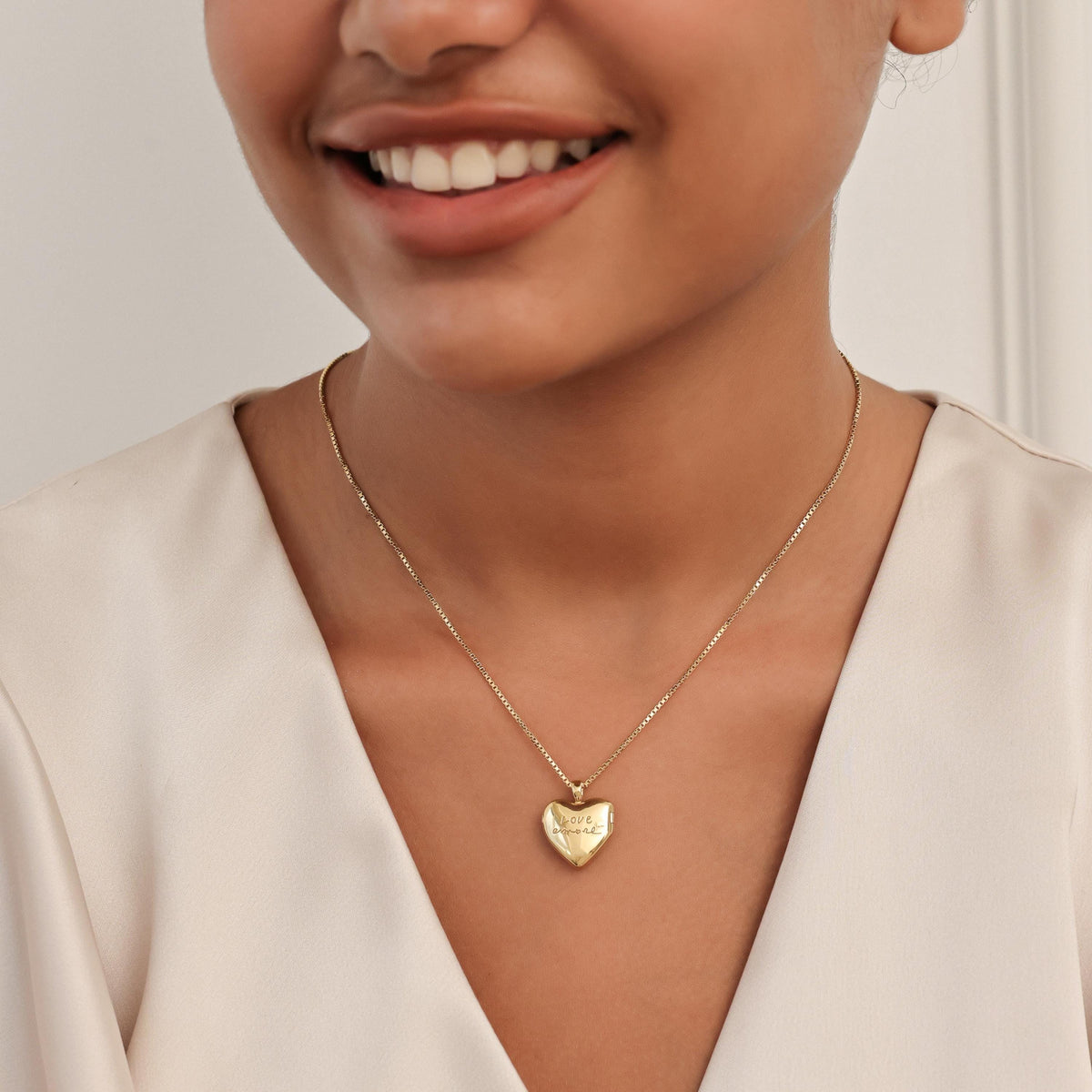 Handwriting Heart Locket Necklace — photo 7