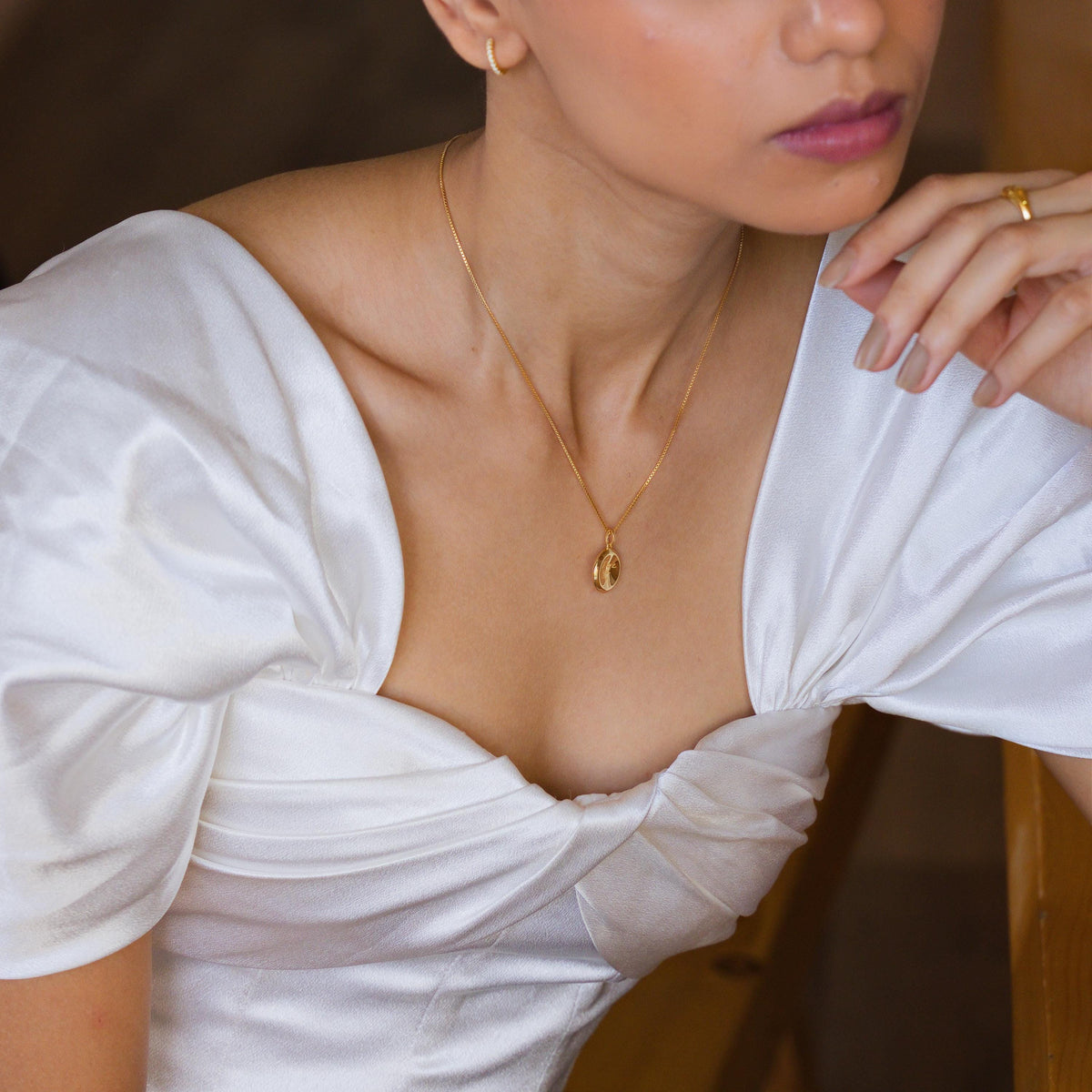 Circle Handwriting Pendant Necklace — photo 4