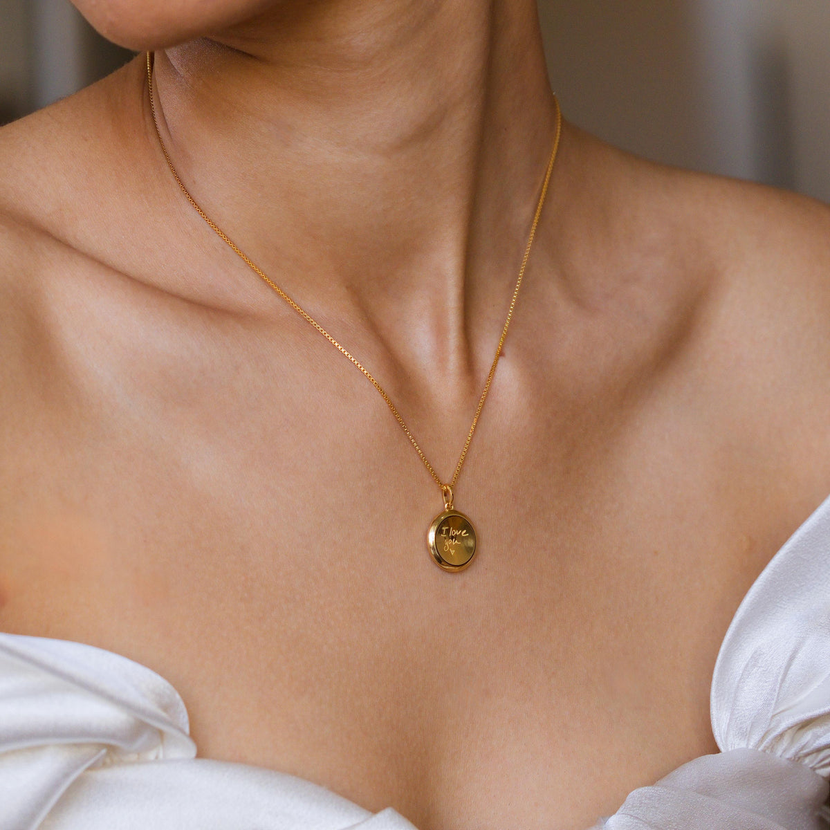 Circle Handwriting Pendant Necklace — photo 8