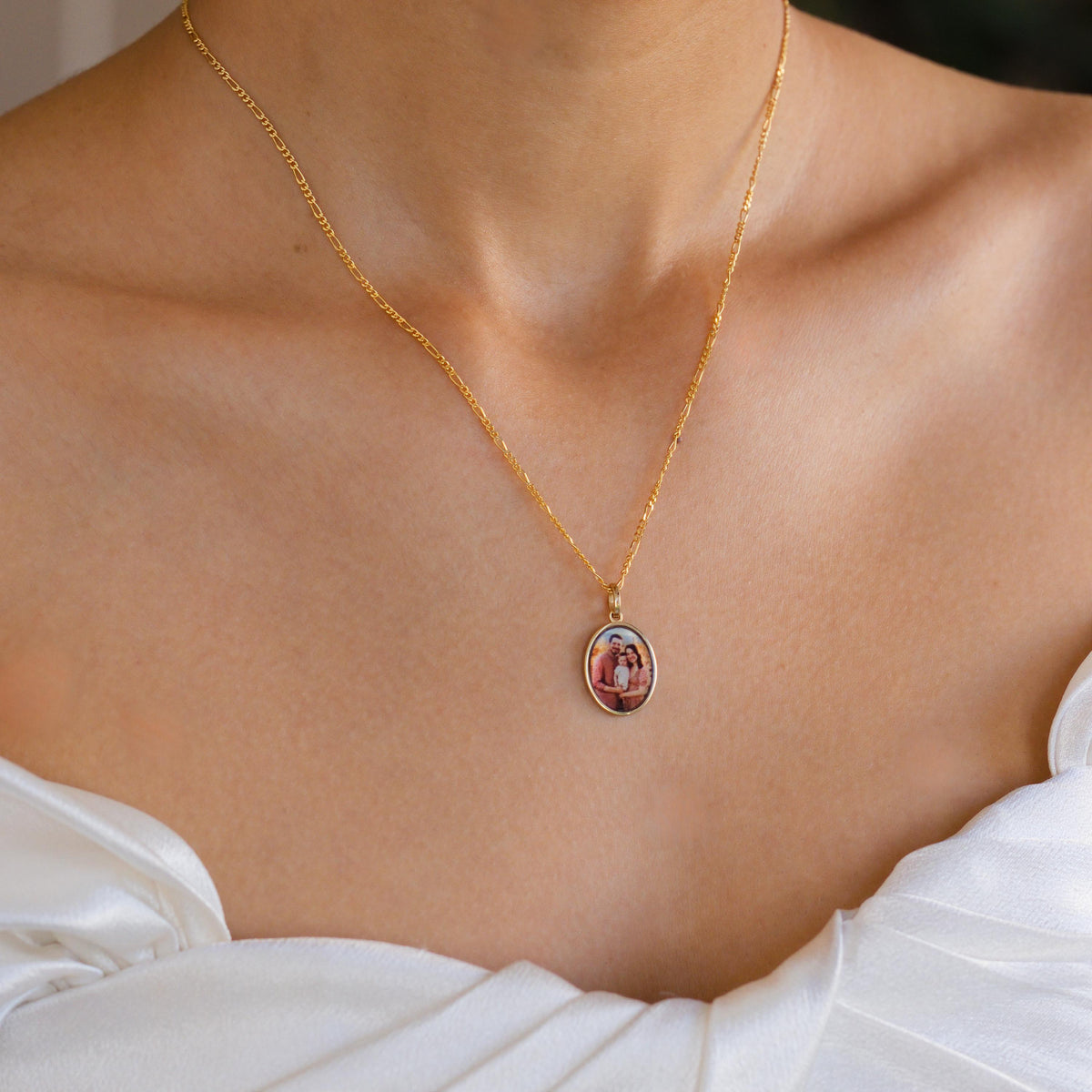 Hexagon Photo Frame Necklace — photo 2