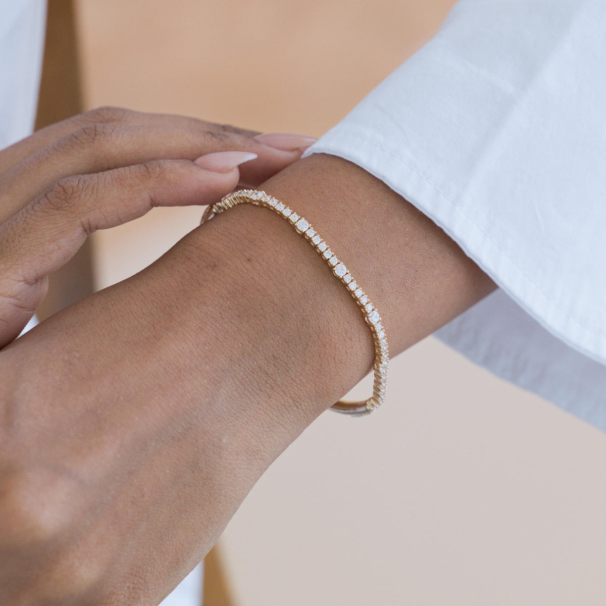 Half Tennis Half Collar Bracelet and Choker — photo 5