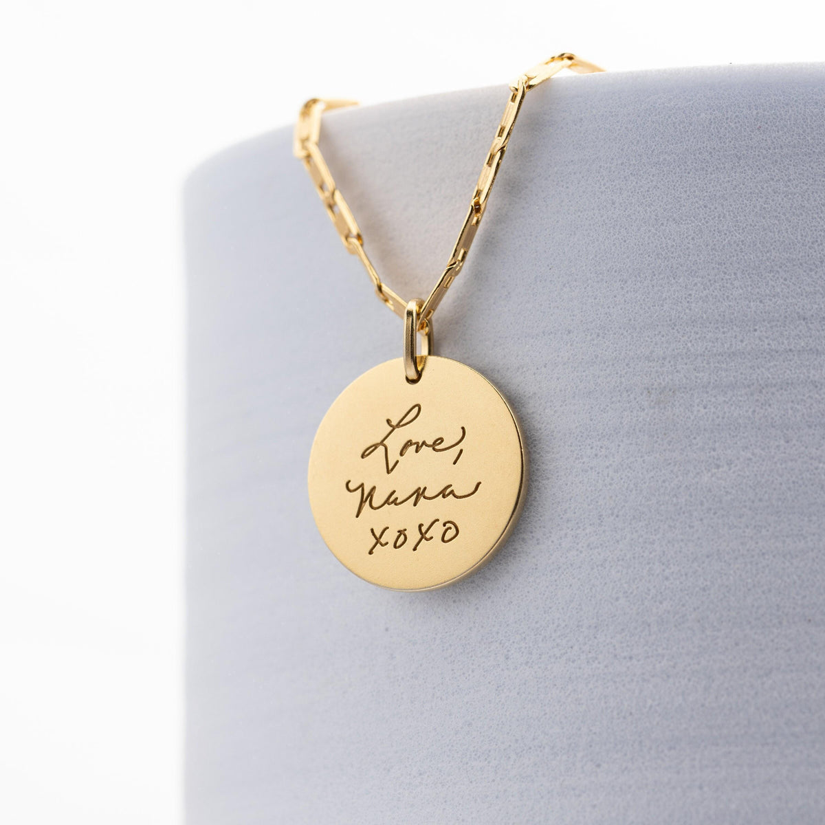Handwriting Circle Necklace — photo 1