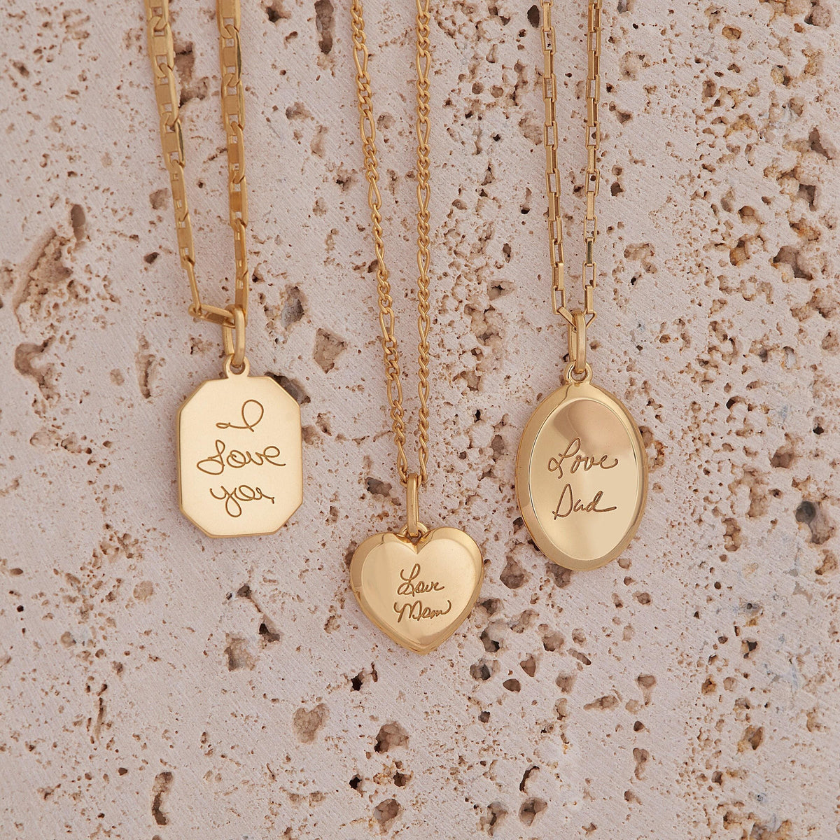 Handwriting Oval Necklace — photo 1