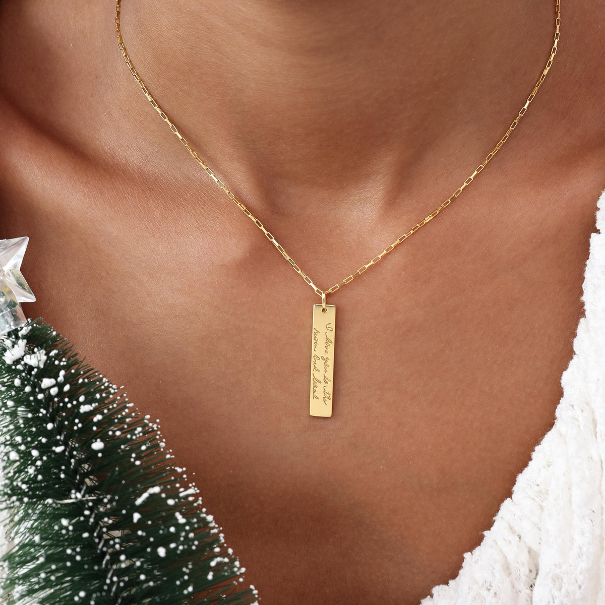 Handwriting Bar Necklace — photo 5