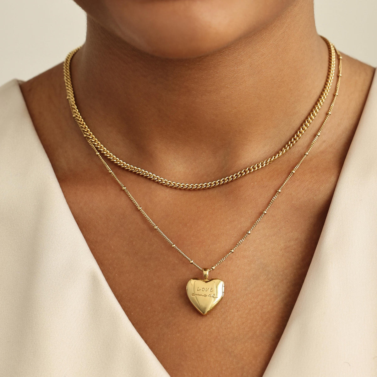 Handwriting Heart Locket Necklace — photo 6
