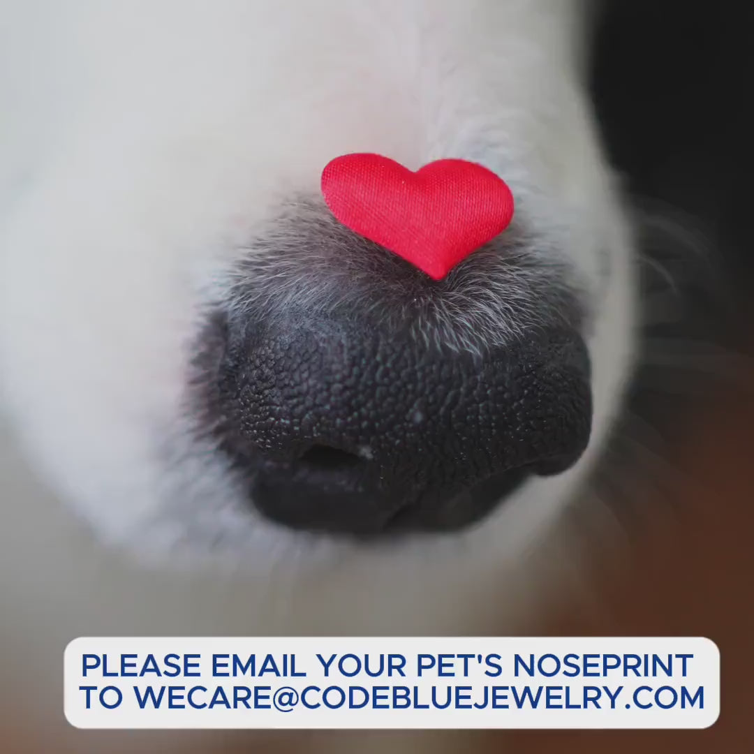 Detailed Pet Nose Print PETITE Necklace By CodeBlue Jewelry | Pet Nose Mini Charm | Pet Memorial Gift | Gift For Her | Christmas Gifts