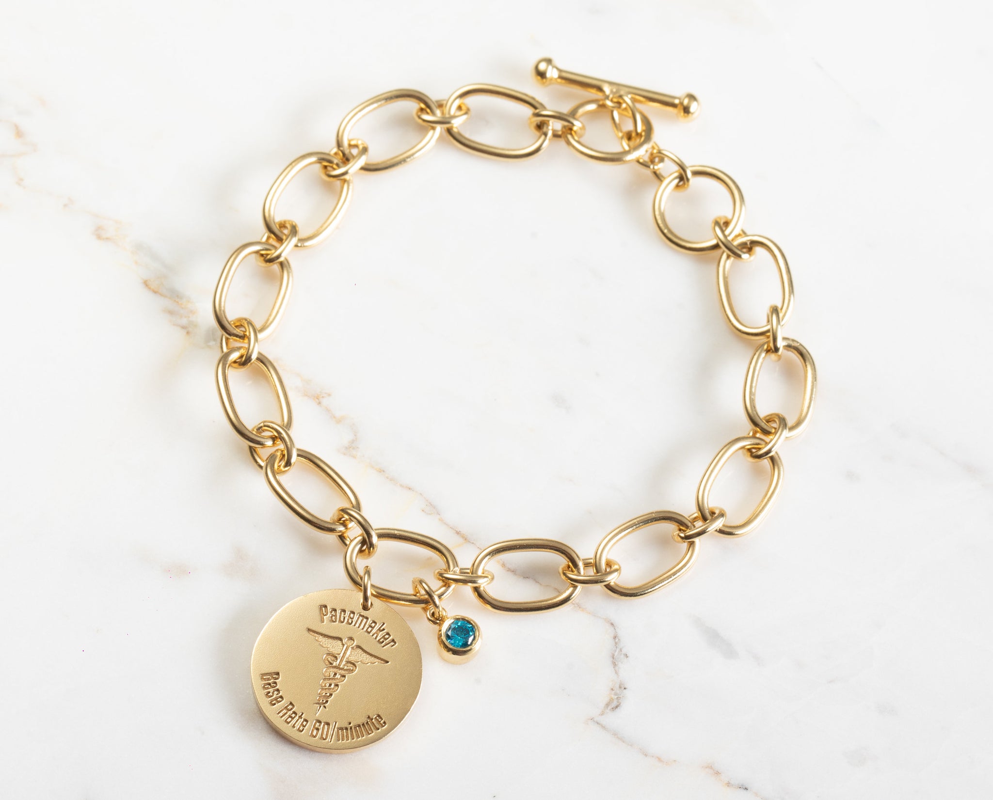 Medical ID Bracelet with multiple charms