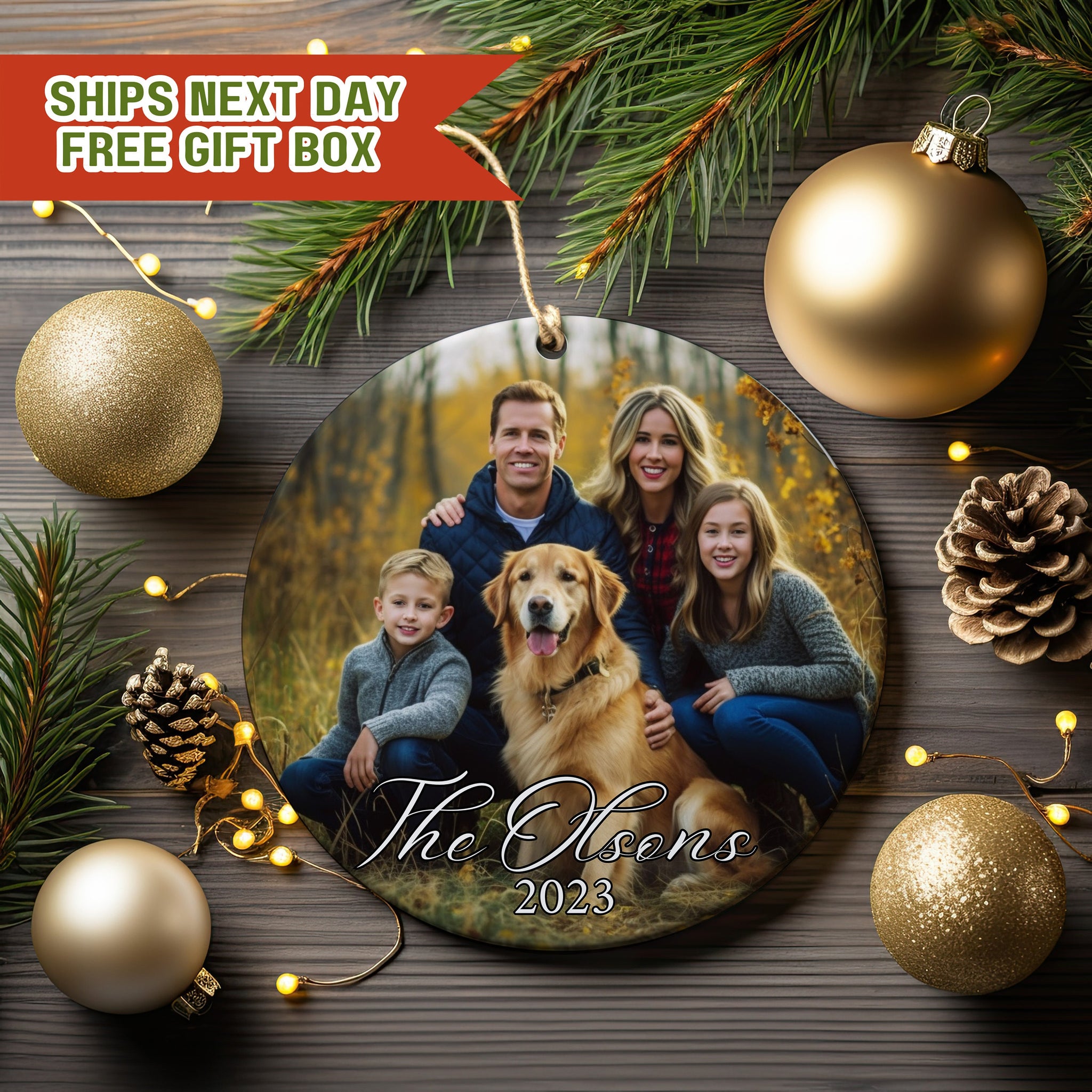 Custom Family Portrait Ornament, Family Photo Christmas Ornament, Custom Christmas Gift, Personalized Ornament Gift 2023, Custom Photo Gifts
