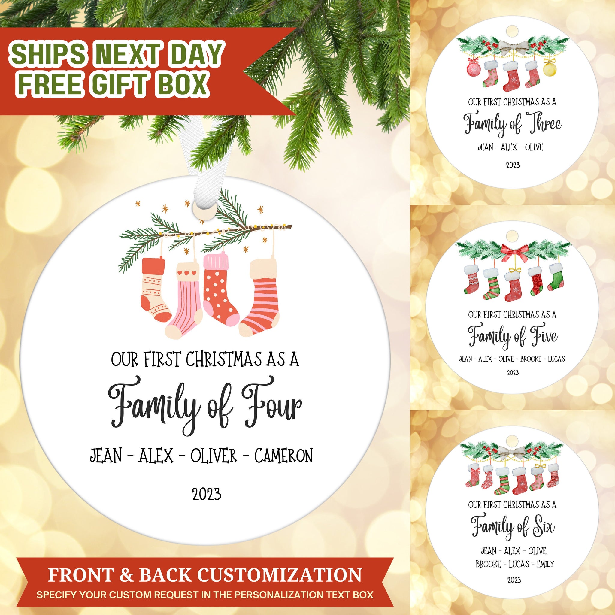 Family Christmas Ornament, Custom Family Portrait Ornament, Personalized Family Photo Ornament, Custom Christmas Ornament, Christmas Gift
