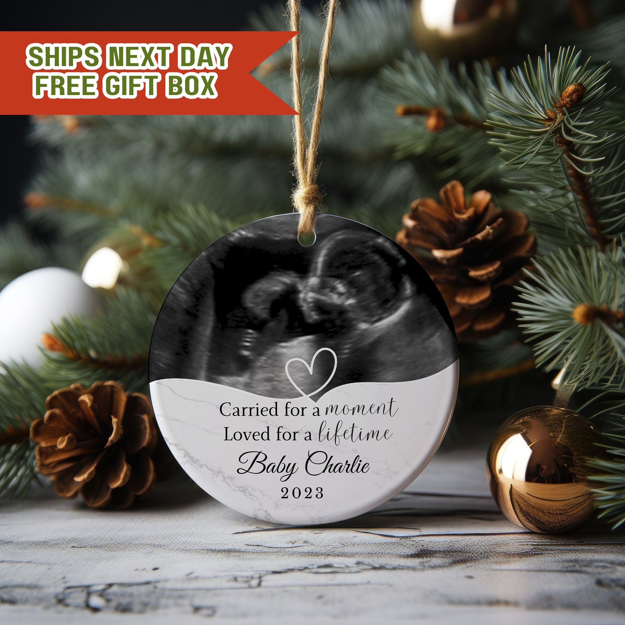 a christmas ornament with a picture of a dog on it