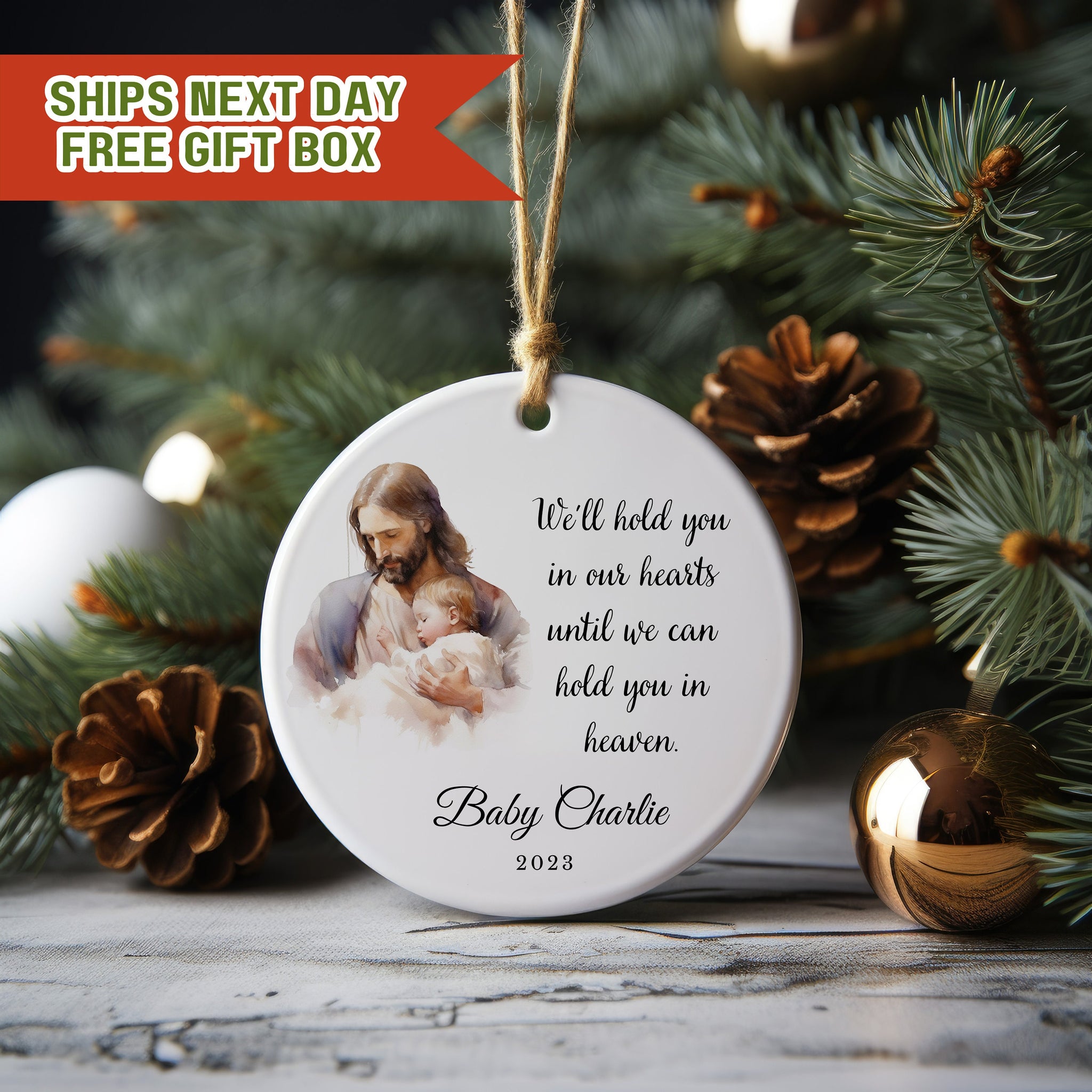 Custom Baby Memorial Ornament, Miscarriage Gift, Baby Ornament, Custom Photo Christmas Ornament, Grandma Ornament, Child Loss Sympathy Gift